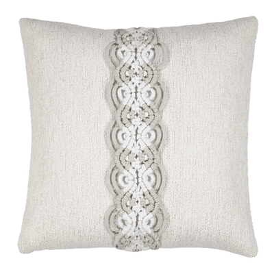 Oyster Macrame Indoor/Outdoor Pillow - Our Boat House