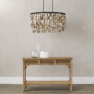 Oyster Shell Oval Chandelier - Our Boat House