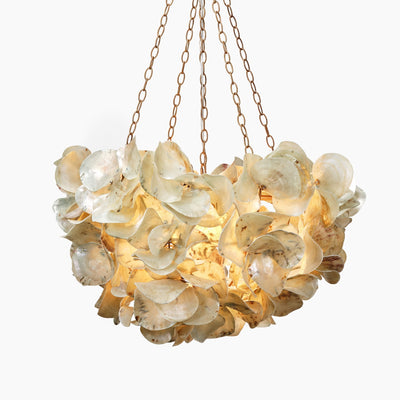 Oyster Shell Petal Chandelier - Our Boat House