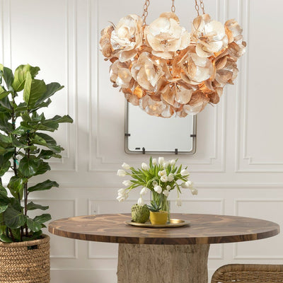 Oyster Shell Petal Chandelier - Our Boat House