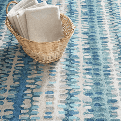 Paint Chip Machine Washable Rug - Blue - coastal inspired home furnishing lifestyle