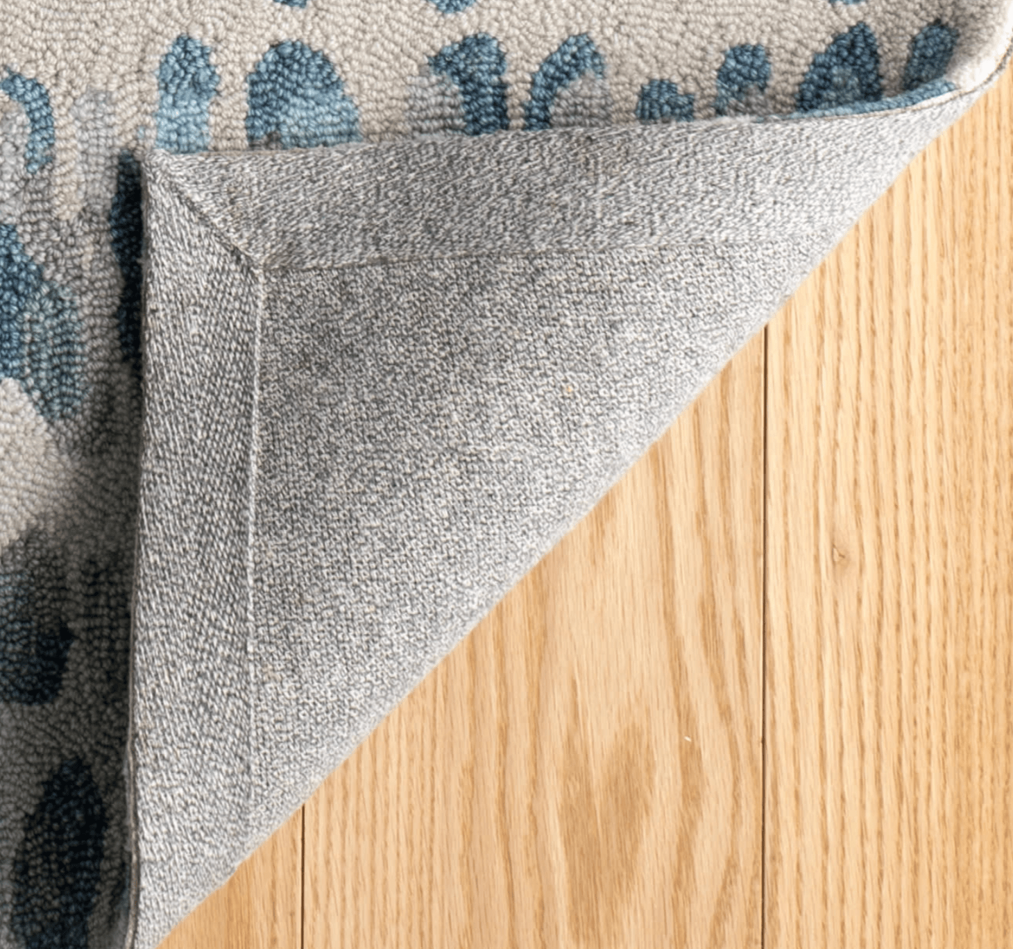 Paint Chip Micro Hooked Wool Rug - Blue - Our Boat House