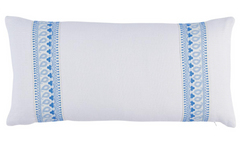 Paisley Embroidered Lumbar Pillow