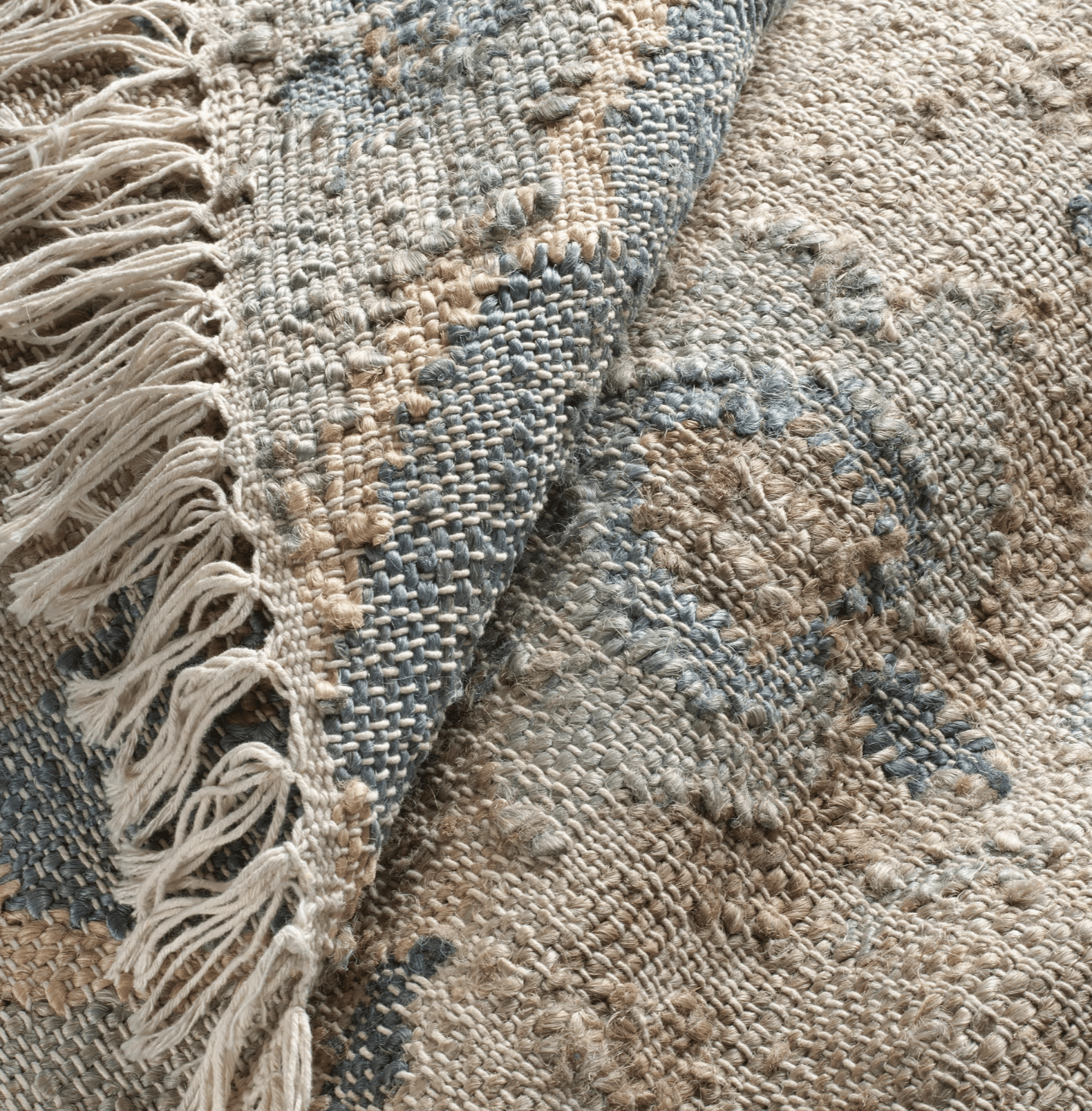 Pali Blue Woven Jute Rug - Our Boat House