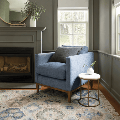 Pali Blue Woven Jute Rug - Our Boat House