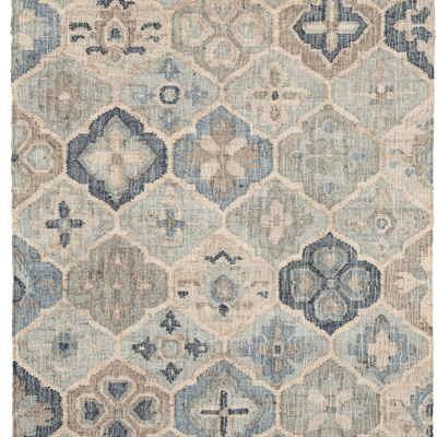 Pali Blue Woven Jute Rug - Our Boat House