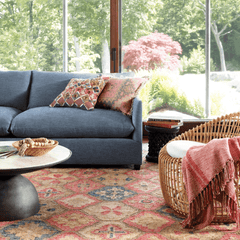 Pali Blue Woven Jute Rug - Multi - Our Boat House