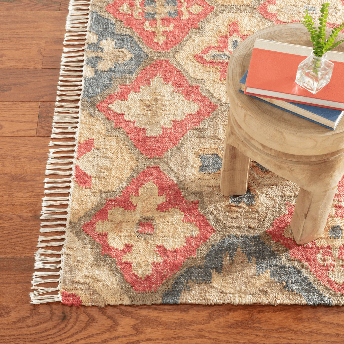 Pali Blue Woven Jute Rug - Multi - Our Boat House
