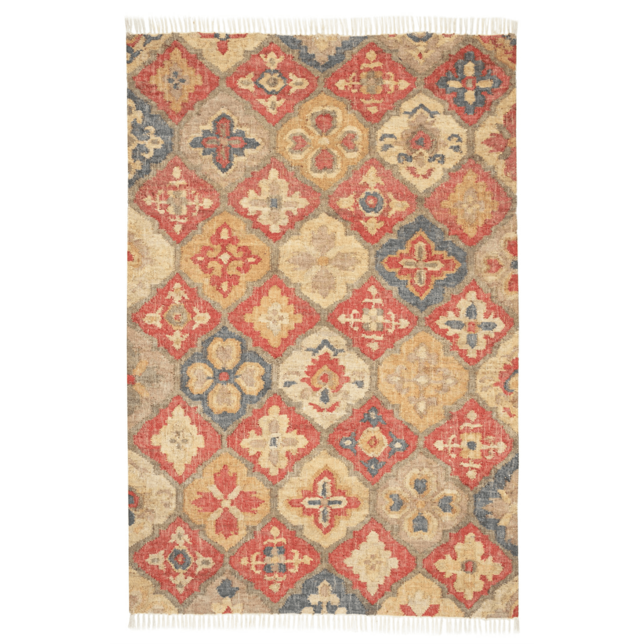 Pali Blue Woven Jute Rug - Multi - Our Boat House