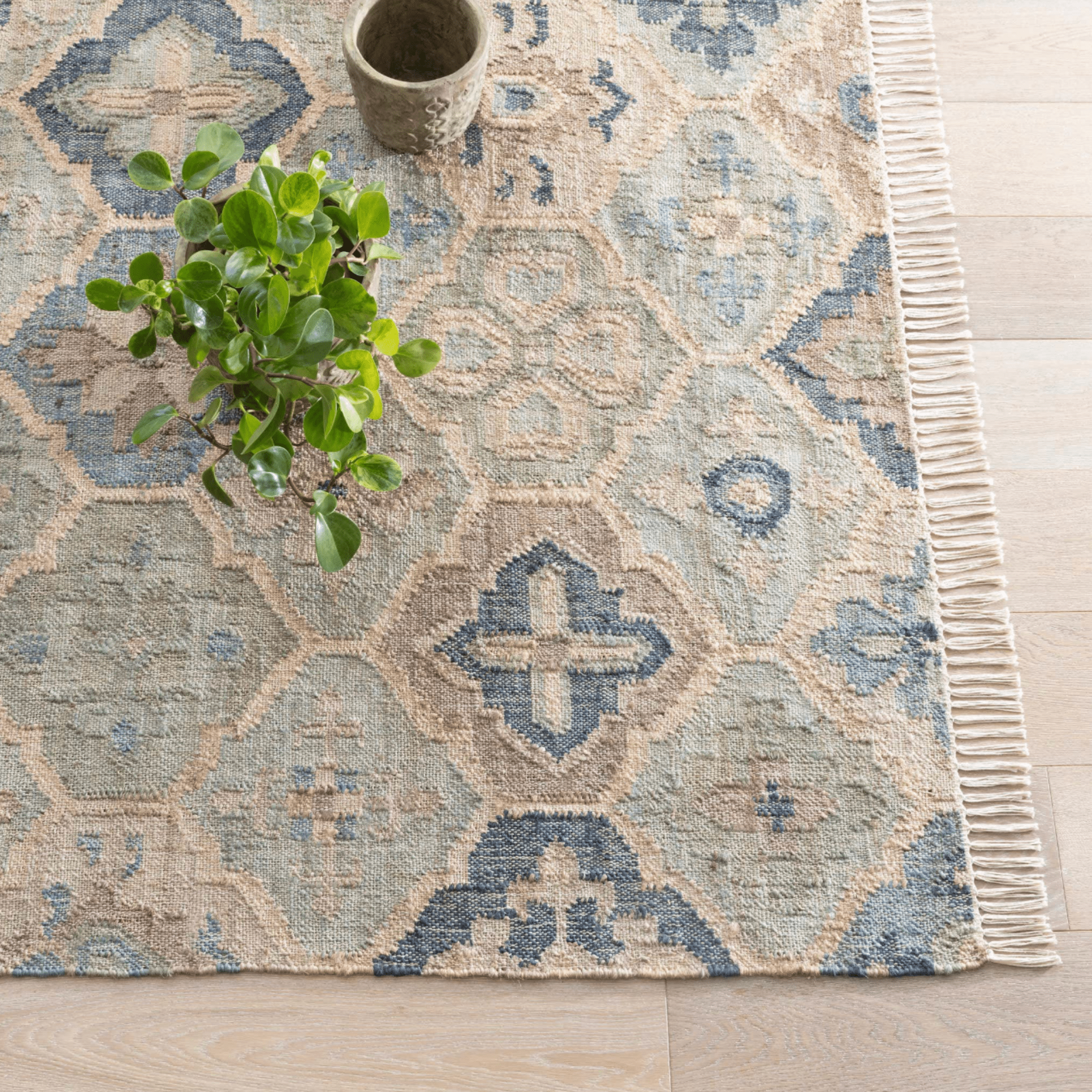Pali Blue Woven Jute Rug - Sky - Our Boat House