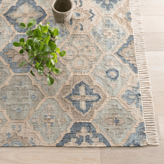 Pali Blue Woven Jute Rug - Sky - Our Boat House