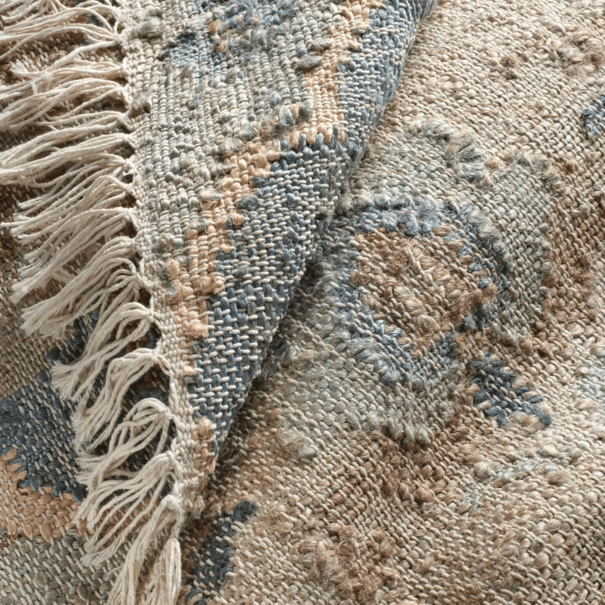 Pali Blue Woven Jute Rug - Sky - Our Boat House