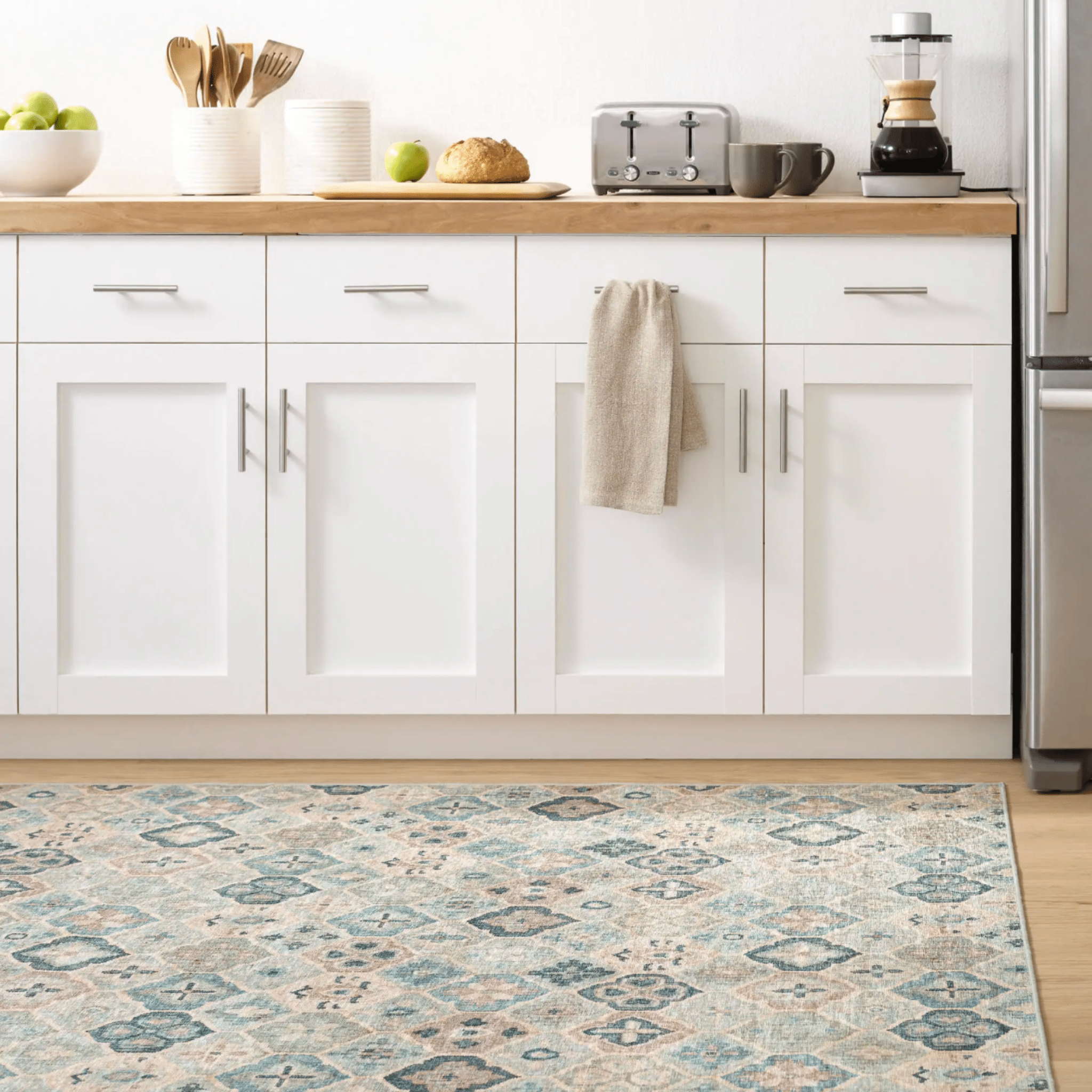Pali Machine Washable Rug - Blue - Our Boat House
