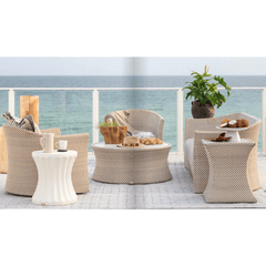 Palm Beach Outdoor Sofa - Natural & White - Our Boat House