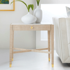 Palma Quartz Side Table - Our Boat House
