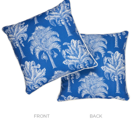 Palms Pacific Blue Pillow