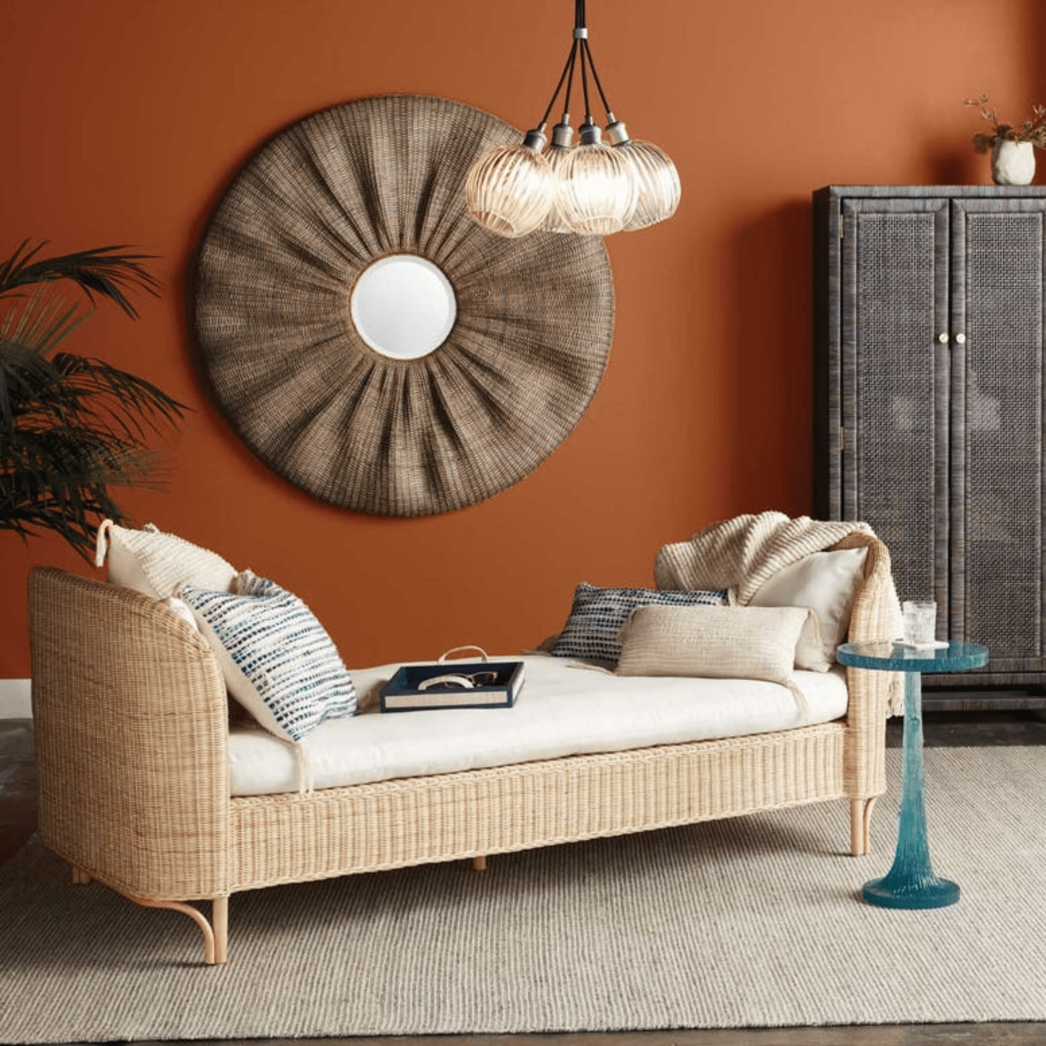 Paloma Beach Wicker Indoor DayBed - Our Boat House