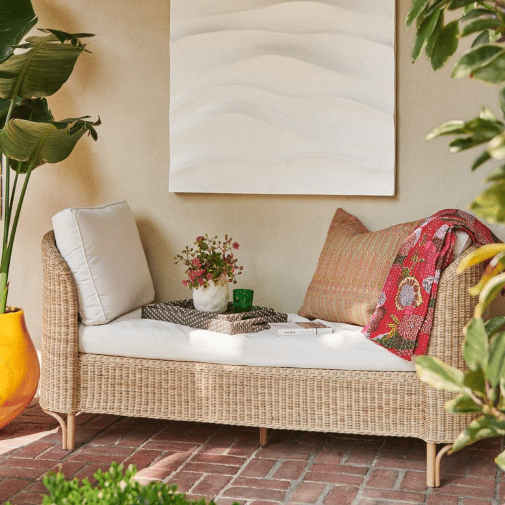 Paloma Beach Wicker Outdoor DayBed - coastal inspired home furnishing lifestyle