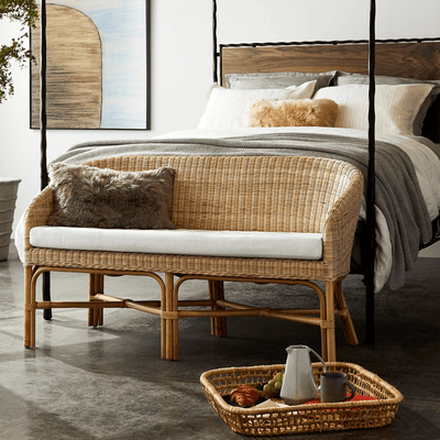 Paloma Beach Wicker Sofette - Two Sizes - Our Boat House