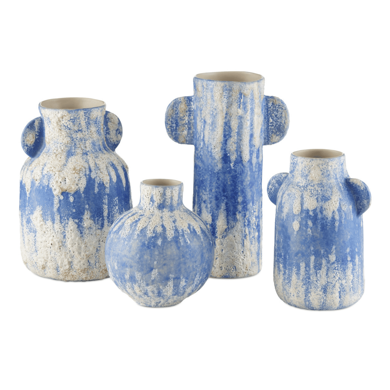 Paros Blue Vase - Set of Four - Our Boat House