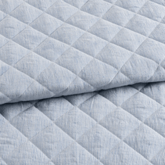 Parris Stripe Linen Quilt - French Blue - Our Boat House