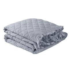 Parris Stripe Linen Quilt - French Blue - Our Boat House
