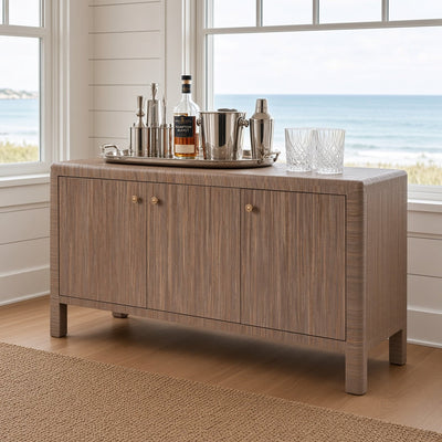 Pearson Mocha Hemp Buffet - Coastal Hemp Sideboard in Mocha, Two Sizes - Our Boat House