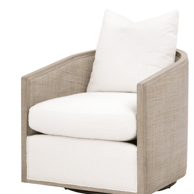 Pebble Beach Rattan Cane Swivel Chair - Our Boat House