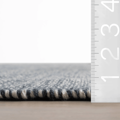 Pebble Handwoven Performance Rug - Blue - Our Boat House