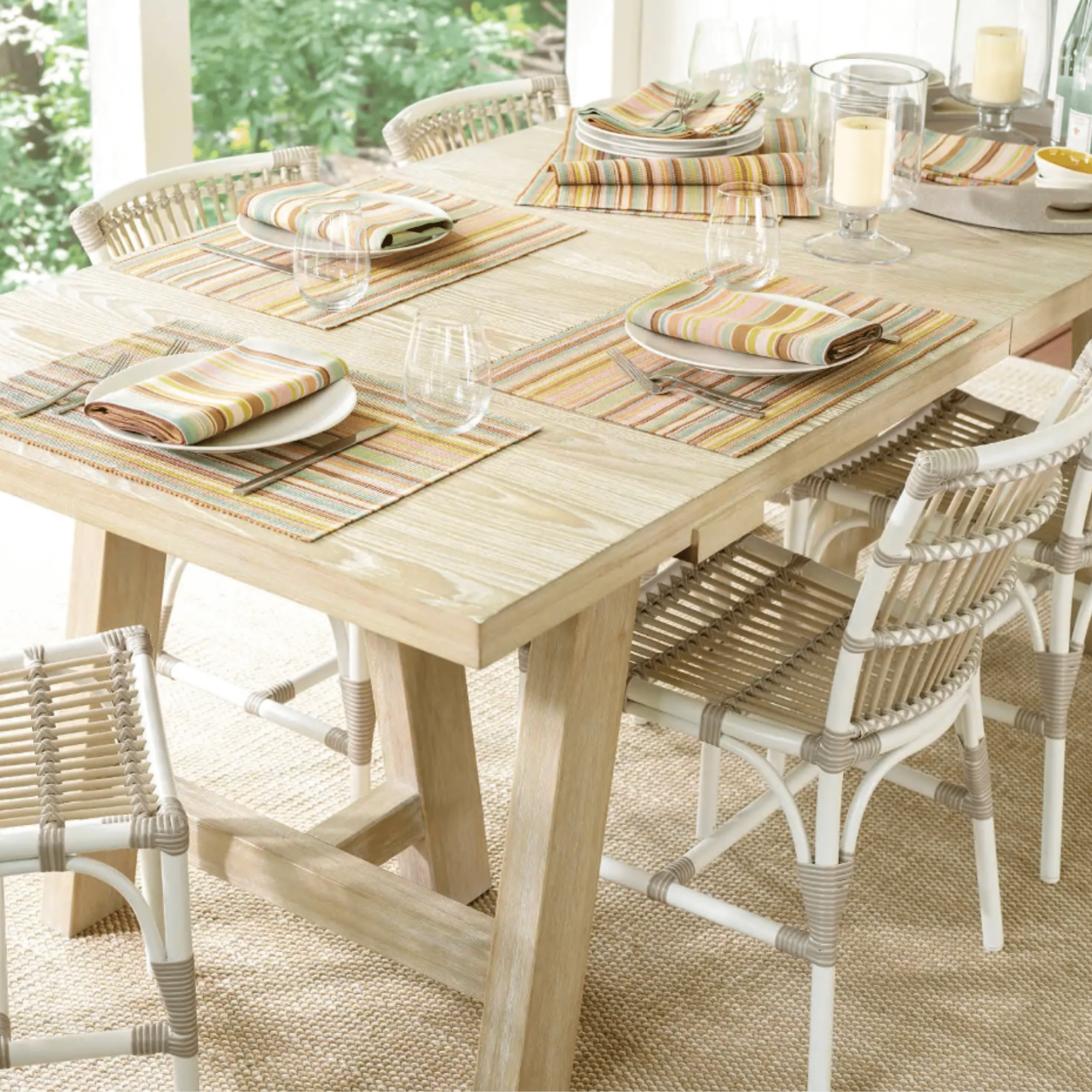 Pebble Handwoven Performance Rug - Natural - Our Boat House