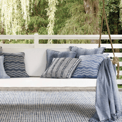 Phoenix Indoor/Outdoor Decorative Pillow Cover - Indigo - Our Boat House