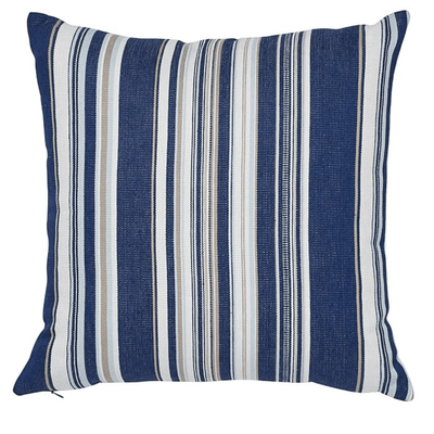 Pinnacle Bay Striped Blue Pillow - Two Sizes - Our Boat House