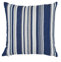 Pinnacle Bay Striped Blue Pillow - Two Sizes