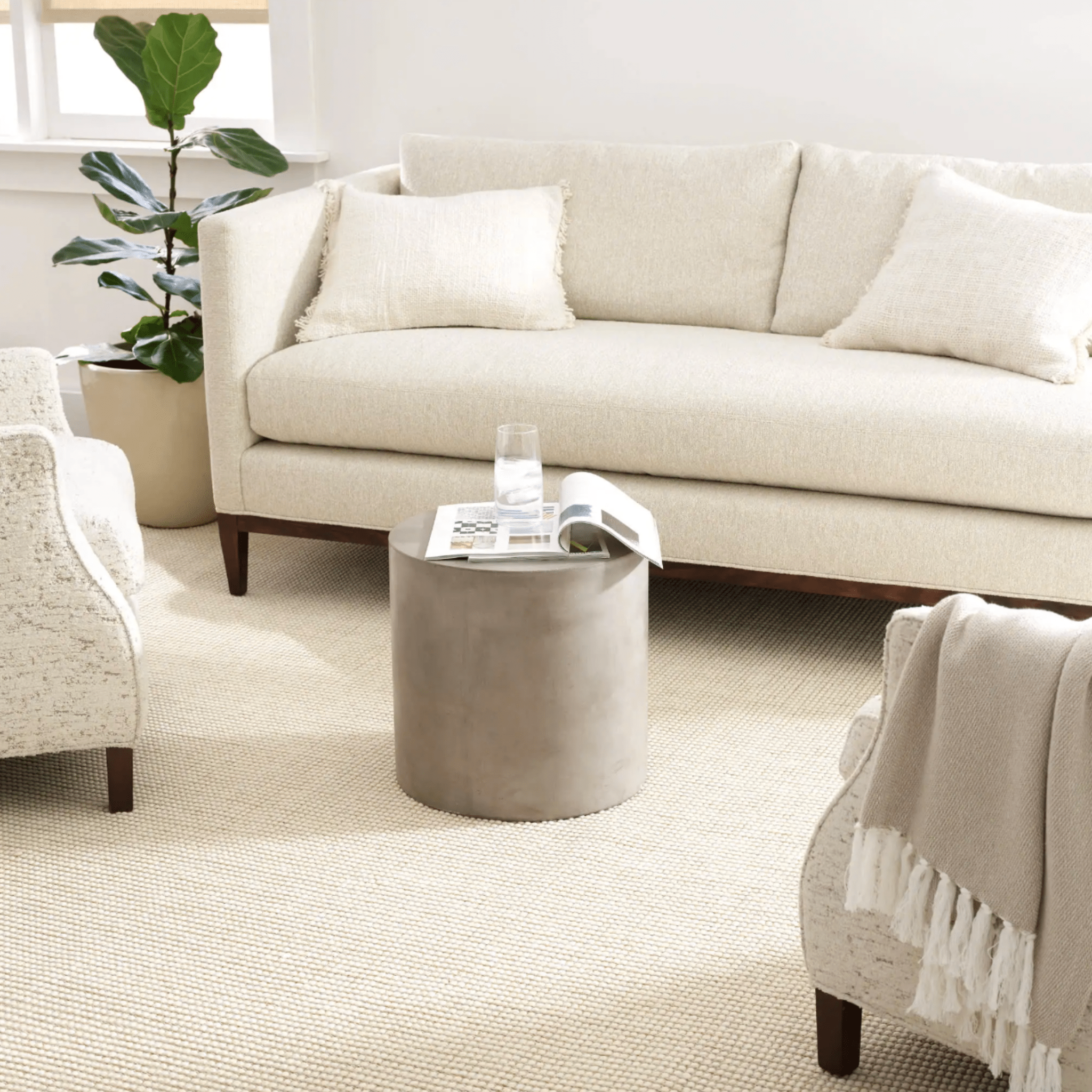 Pixel Woven Sisal/Wool Rug - Wheat - Our Boat House