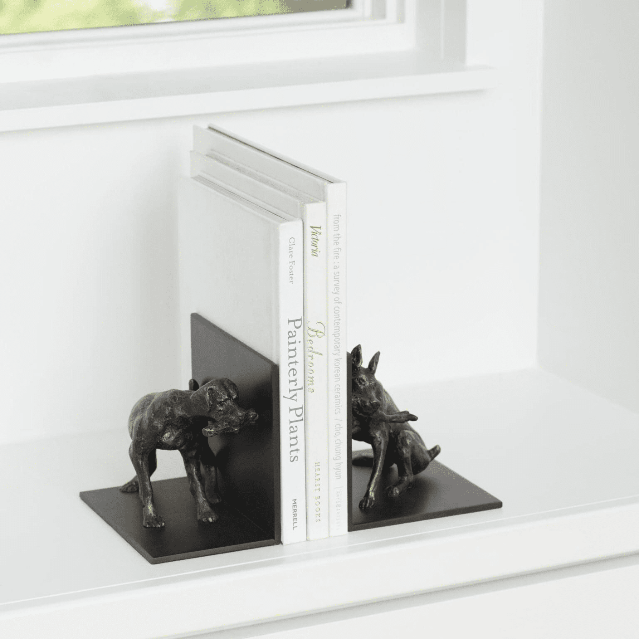 Playful Pair Dog Book Ends - coastal inspired home furnishing