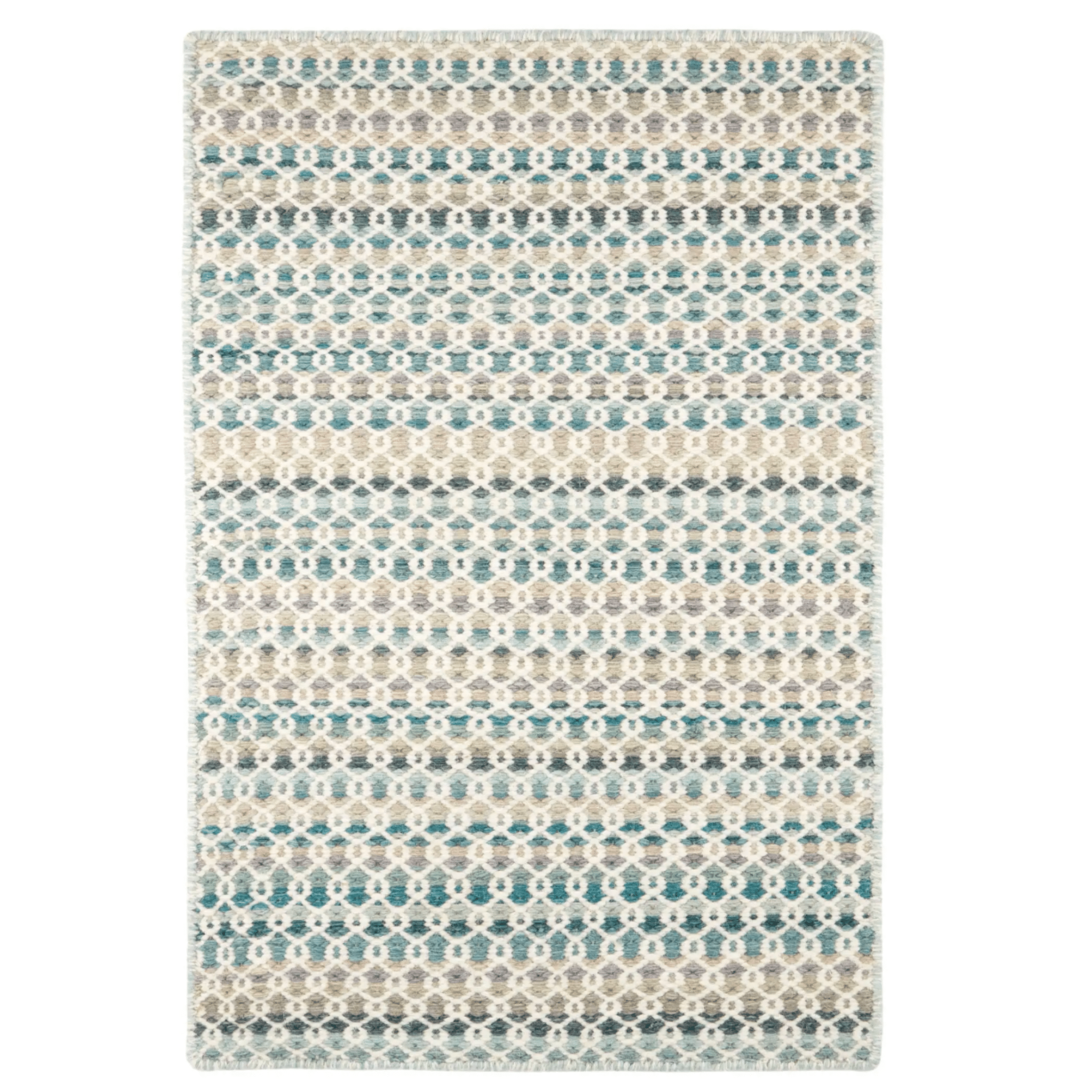 Poppy Handwoven Wool Rug - Blue - Our Boat House