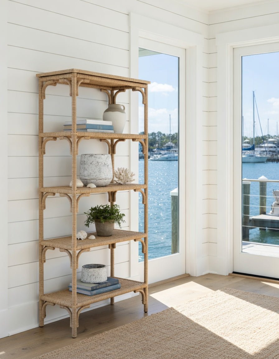 Portofino Abaca Rope Bookcase/Etagere - Our Boat House