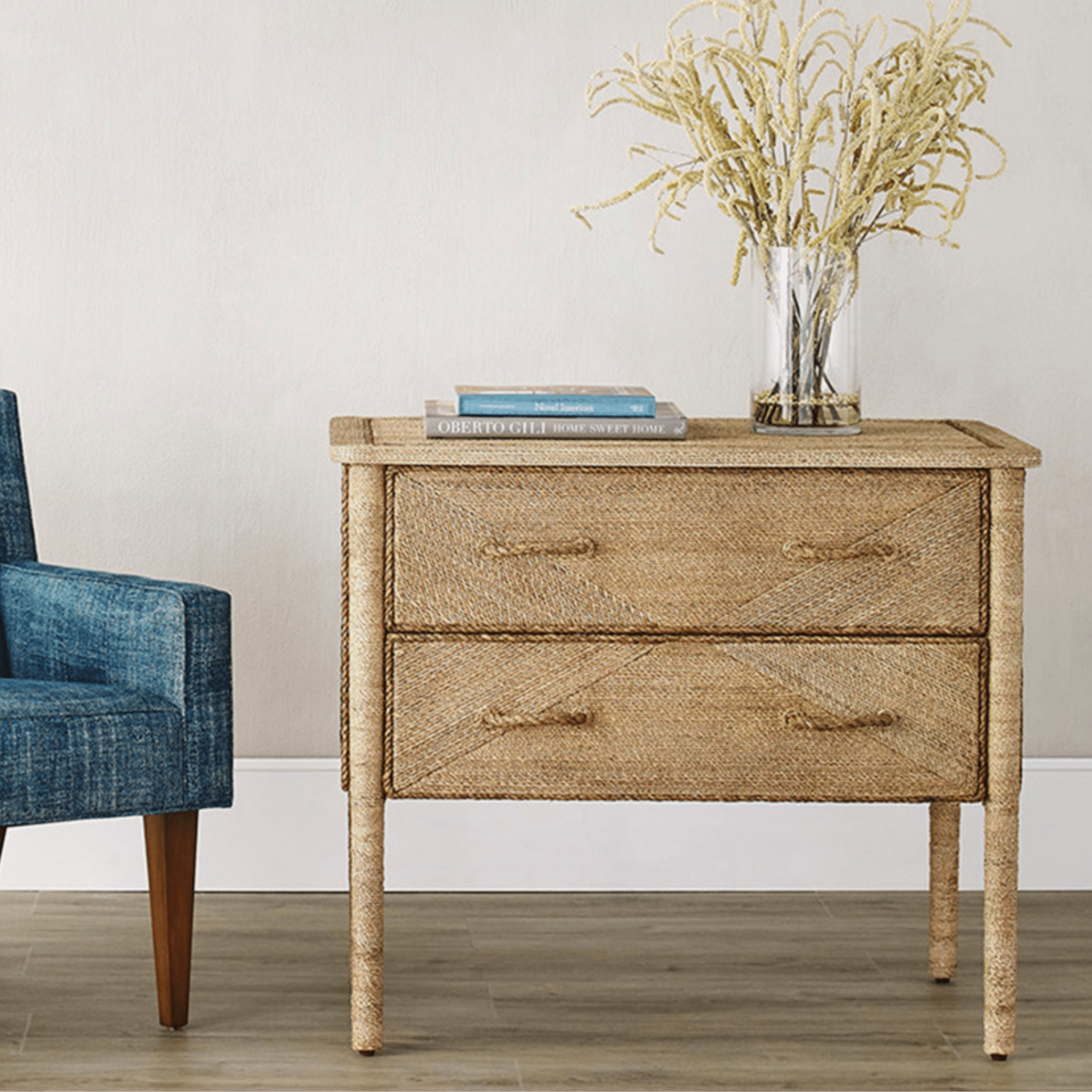 Portofino Abaca Rope Two - Drawer Chest - Our Boat House