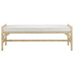 Portofino Abaca Rope Bench w/White Muslin