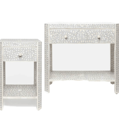 Prescott Inlay Bone Night Stands - Two Sizes - Our Boat House
