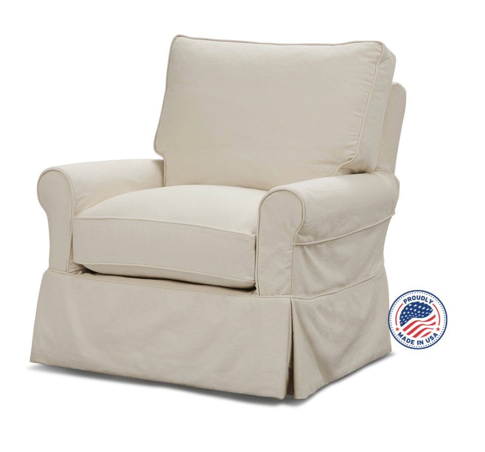 *QUICK SHIP* Newport II Slipcovered Swivel Glider - Our Boat House
