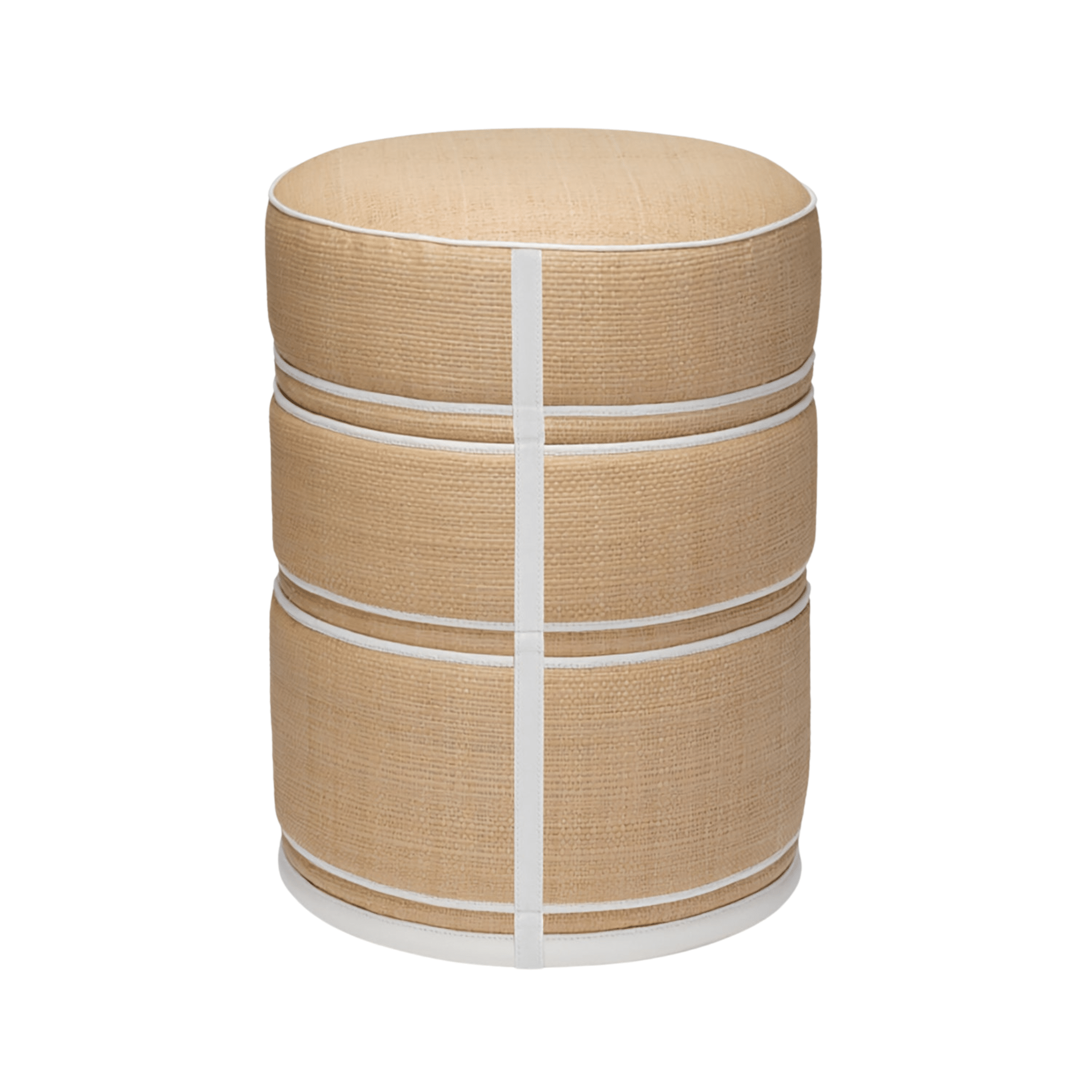 Quincy Raffia Stool - Two Colors - Our Boat House