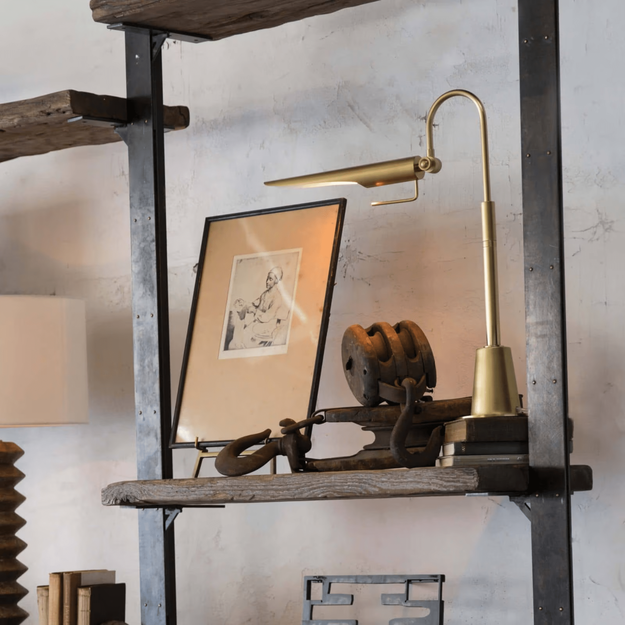 Raven Task Lamp - Brass - coastal inspired home furnishing