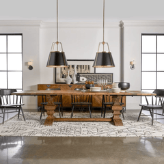 Remington Large Extension Recycled Wood Dining Table - Dark Honey - Our Boat House