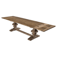 Remington Large Extension Recycled Wood Dining Table - Dark Honey - Our Boat House