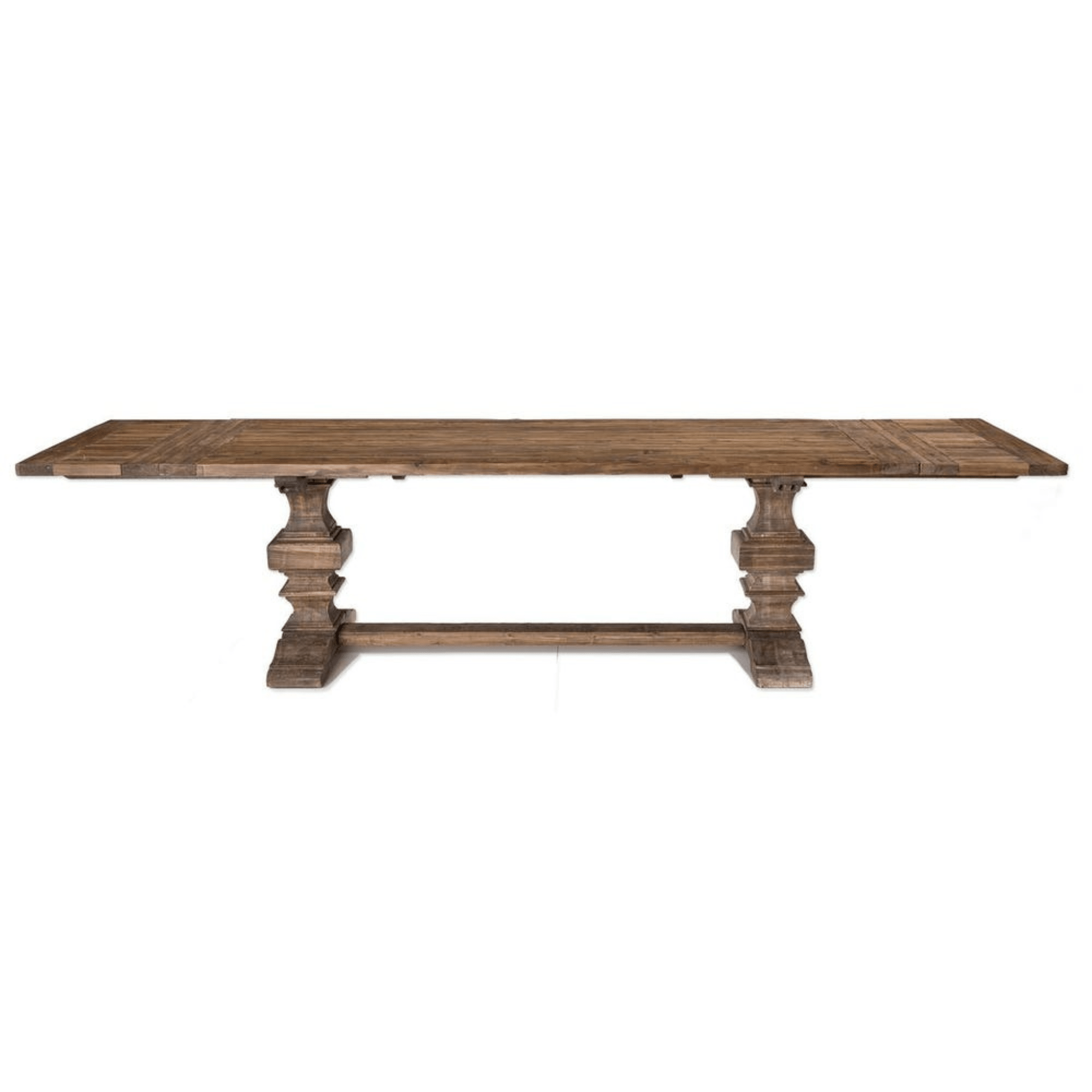 Remington Large Extension Recycled Wood Dining Table - Dark Honey - Our Boat House