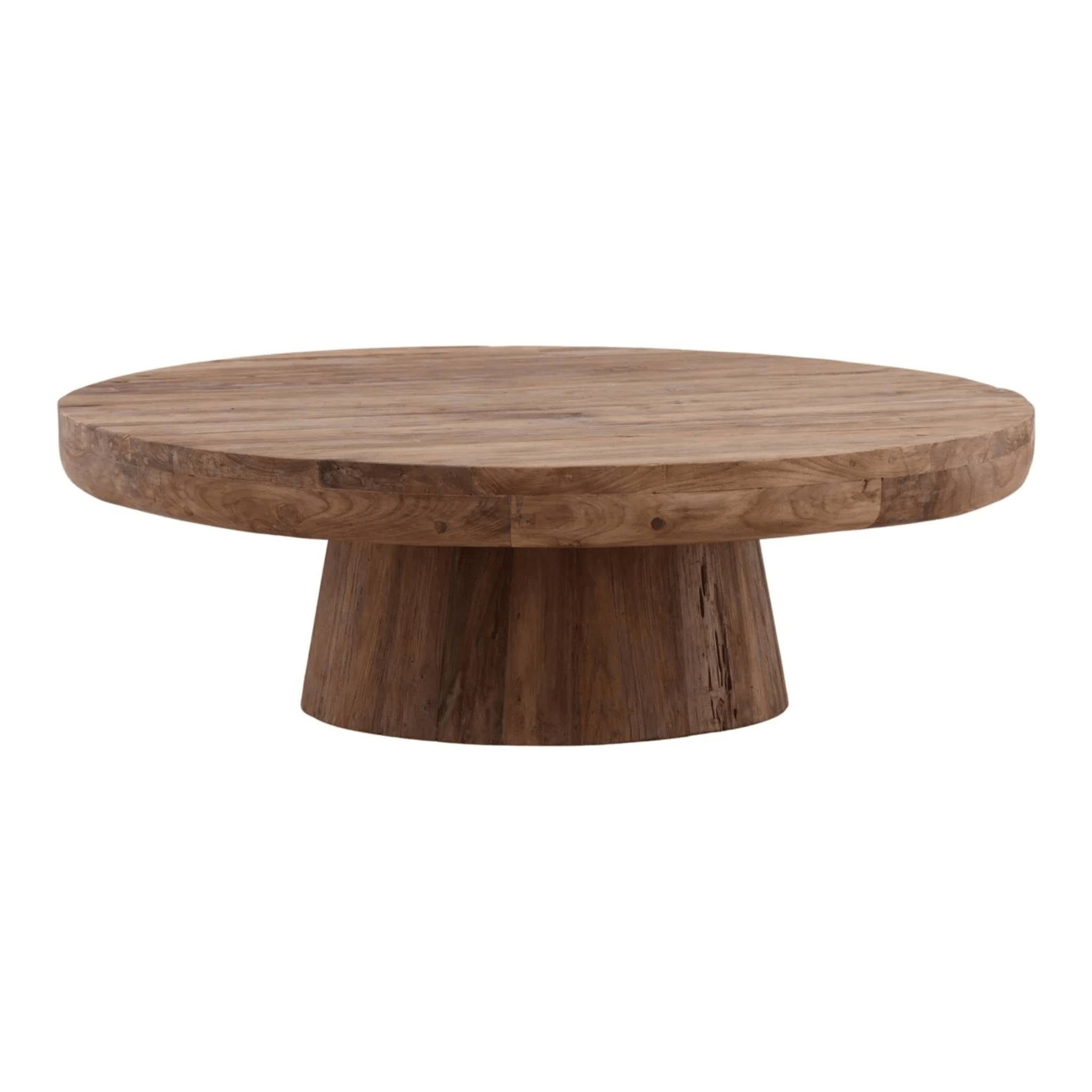 Rhaenyra Reclaimed Teak Wood Round Coffee Table - Our Boat House