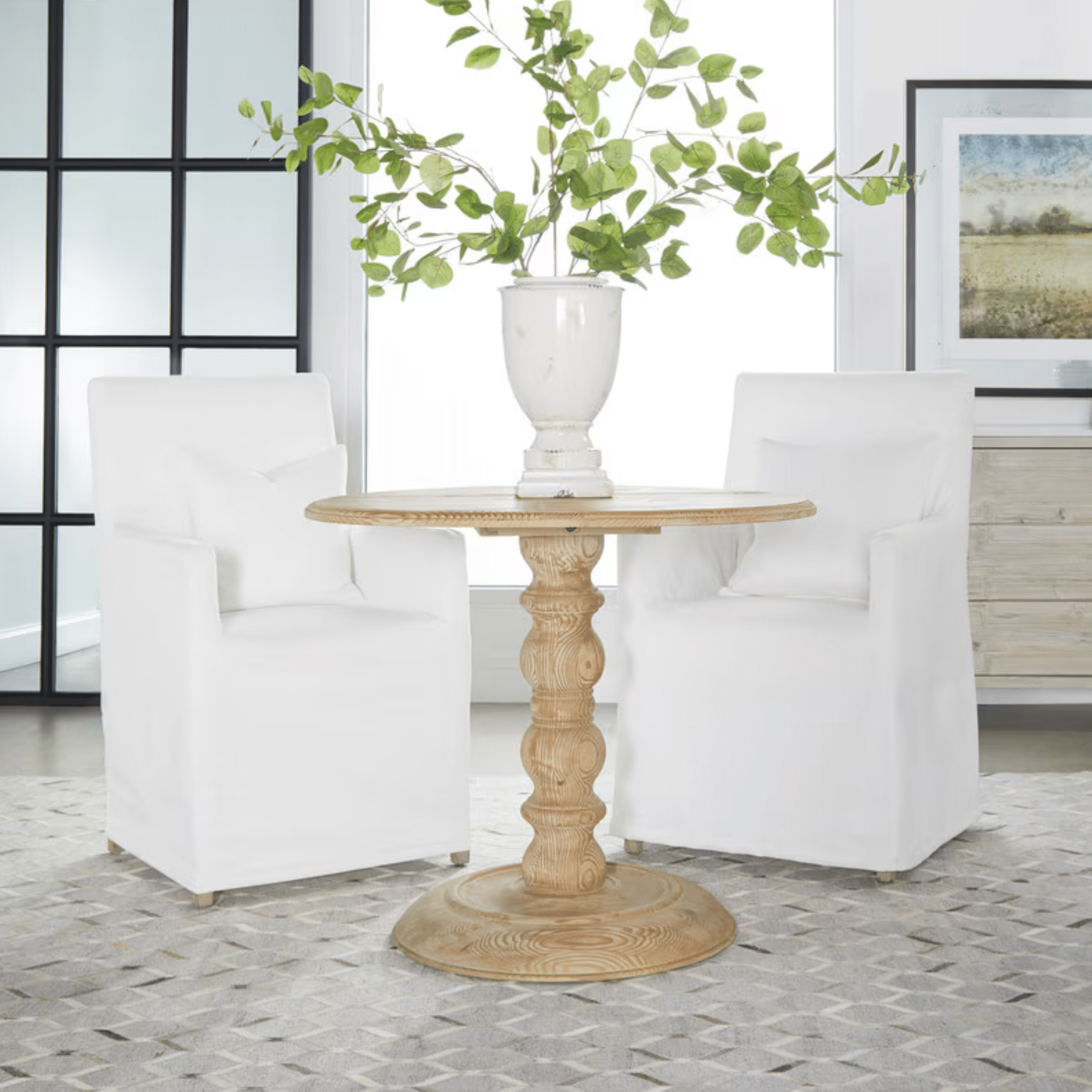 Rhodes Round Dining Table - Two Sizes - coastal inspired home furnishing lifestyle