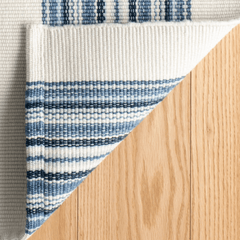 Road Runner Handwoven Indoor/Outdoor Rug - Blue - Our Boat House