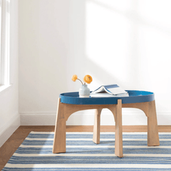 Road Runner Handwoven Indoor/Outdoor Rug - Blue - Our Boat House